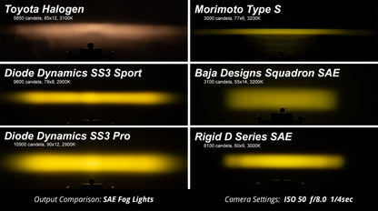 Diode Dynamics 17-20 Ford Raptor SS3 LED Fog Light Kit - Yellow Pro