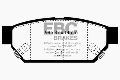 EBC 93-96 Eagle Summit 1.5 Greenstuff Rear Brake Pads