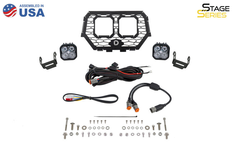 Diode Dynamics 14-18 Polaris RZR XP Stage Series LED Grille Kit - Sport White Combo