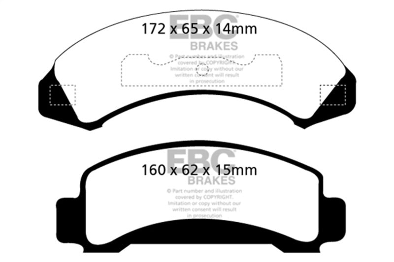 EBC 87-88 Ford Aerostar 2.3 Ultimax2 Front Brake Pads