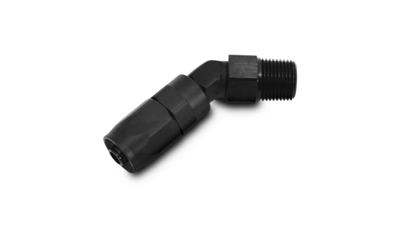 Vibrant -8AN Male NPT 45Degree Hose End Fitting - 3/8 NPT