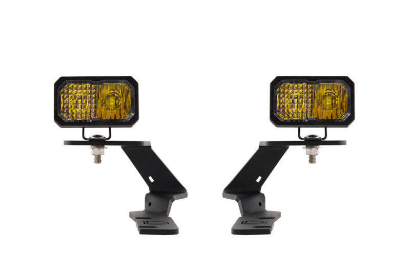 Diode Dynamics 19-21 Ford Ranger Stage Series 2in LED Ditch Light Kit - Yellow Pro Combo