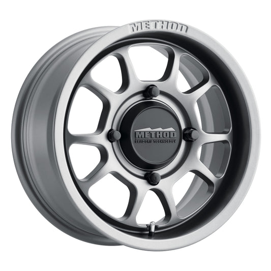 Method MR409 Bead Grip 15x8 / 4+4/0mm Offset / 4x136 / 106.25mm CB Steel Grey Wheel