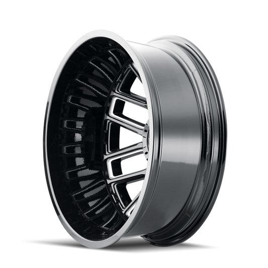 Mayhem 8107D Cogent Dually 22x8.25/8x165.1 BP/-232mm Offset/121.3mm Hub Black w/ Milled Spokes Wheel