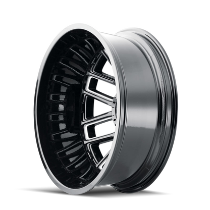 Mayhem 8107D Cogent Dually 22x8.25/8x210 BP/-232mm Offset/154.2mm Hub Black w/ Milled Spokes Wheel