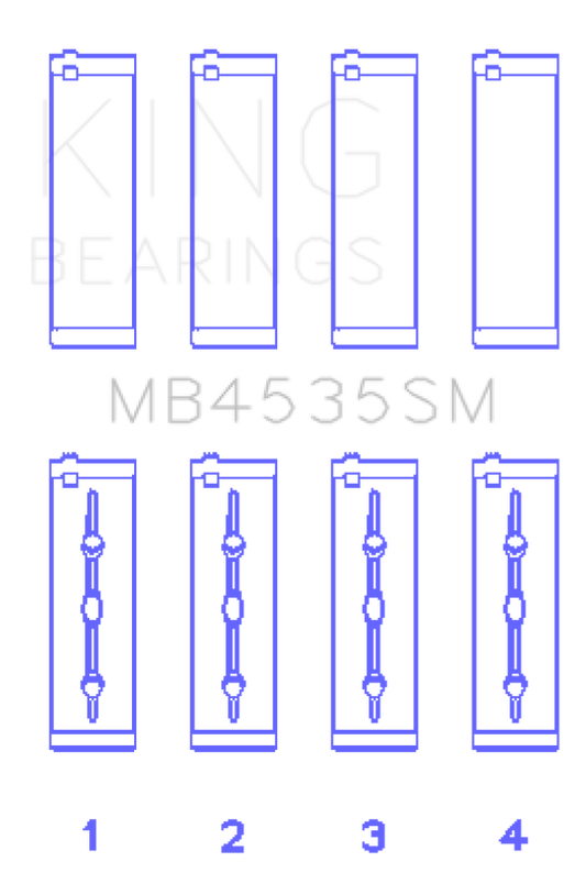 King Engine Bearings Mercedes Benz M 276 DE35 (Size +0.25mm) Main Bearing Set