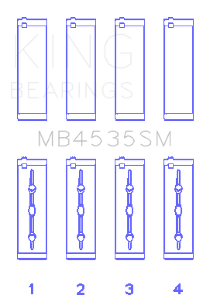 King Engine Bearings Mercedes Benz M 276 DE35 (Size +0.50mm) Main Bearing Set