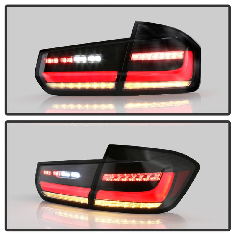 Spyder BMW 3 Series F30 2012-2018 Full LED Tail Lights (ALT-YD-BMWF3012-SEQ-BK) -  Black