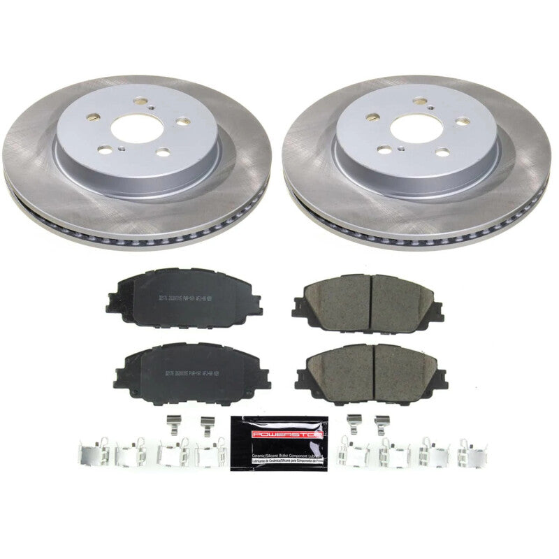 Power Stop 20-22 Toyota Prius Prime Front Semi-Coated Rotor Kit