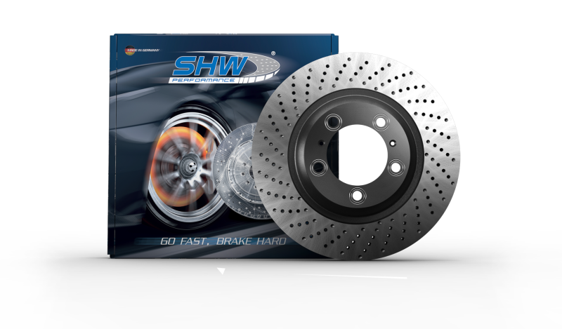 SHW 15-19 Porsche 911 Carrera 4 GTS w/o Ceramics Left Rear Drilled MB Brake Rotor (99135240302)