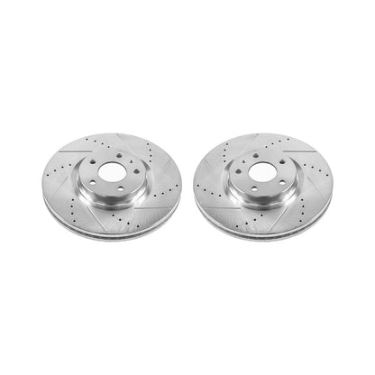 Power Stop 13-19 Ford Fusion Front Evolution Drilled & Slotted Rotors - Pair