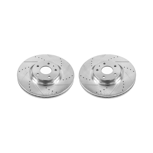 Power Stop 13-19 Ford Fusion Front Evolution Drilled & Slotted Rotors - Pair