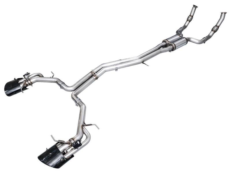 AWE Tuning 21-23 Audi C8 RS6/RS7 SwitchPath Cat-back Exhaust - Diamond Black Tips - Precision R