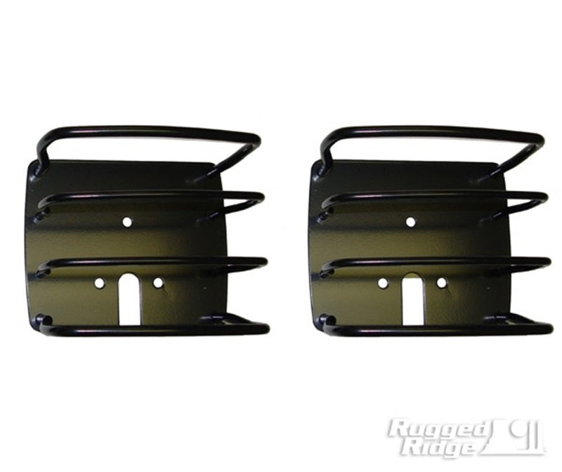 Rugged Ridge 76-06 Jeep CJ / Jeep Wrangler Black Euro Tail Light Guards