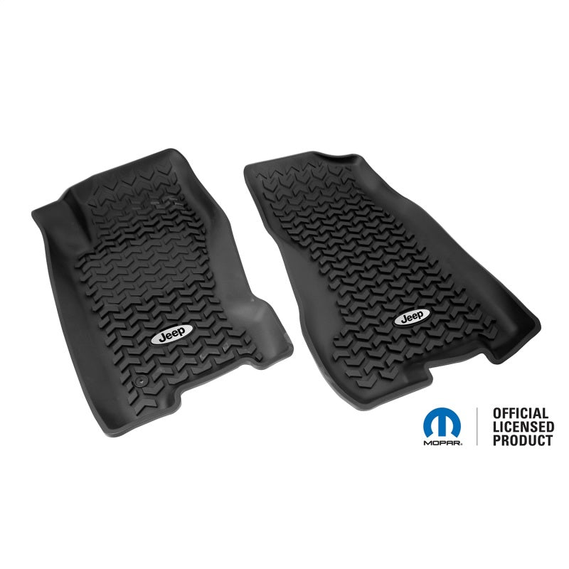 Rugged Ridge Floor Liner Front Black 1999-2004 Jeep Logo Grand Cherokee WJ