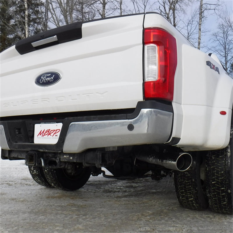 MBRP 17-19 Ford F-250/350/450 6.7L 4in Filter Back Single Tip Side Exit T409 Exhaust System