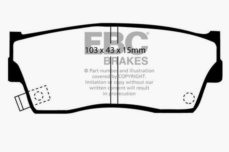 EBC 98-00 Chevrolet Tracker 1.6 (2 Door) Greenstuff Front Brake Pads