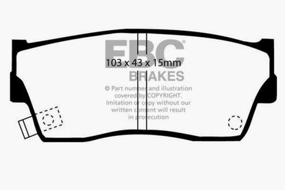 EBC 98-00 Chevrolet Tracker 1.6 (2 Door) Greenstuff Front Brake Pads