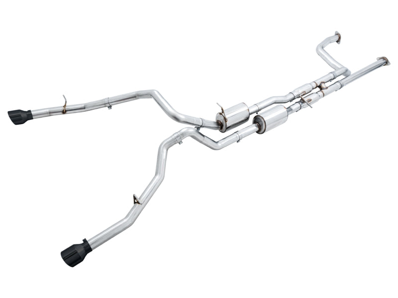 AWE Tuning 2021 RAM 1500 TRX 0FG Cat-Back Exhaust - Diamond Black Tips - Precision R