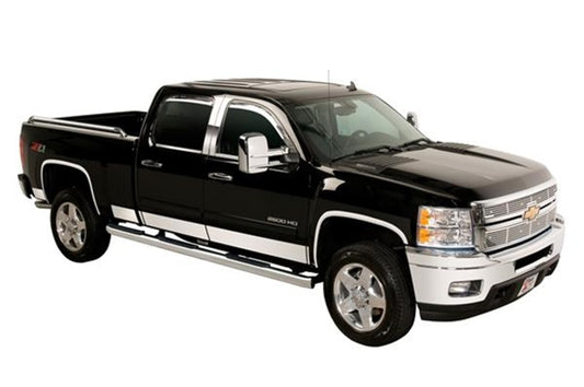 Putco 07-13 Silverado Ext Cab 6.5 Short Box - 6in Wide - 14pcs Stainless Steel Rocker Panels