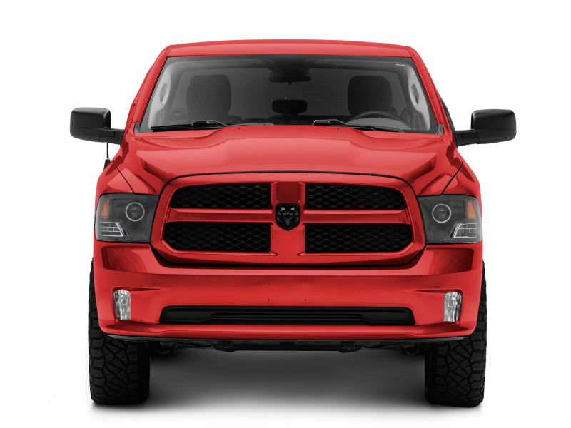 Raxiom 09-18 RAM 1500 Super White LED Halo Projector Headlights- Black Housing (Clear Lens)