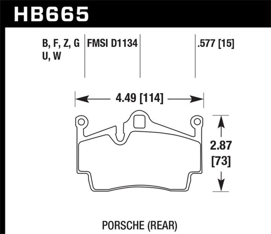 Hawk 17-20 Porsche 718 Boxster 2.0L Base Exc.Ceramic Composite Brakes Rear ER-1 Brake Pads