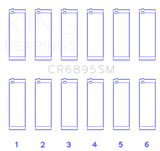 King Engine Bearings Ford Ecoboost 3.5L V6 (Size +0.25mm) Connecting Rod Bearing Set