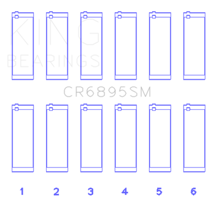 King Engine Bearings Ford Ecoboost 3.5L V6 (Size +0.50mm) Connecting Rod Bearing Set