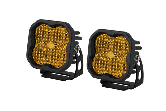 Diode Dynamics SS3 LED Pod Pro - Yellow Flood Standard (Pair)