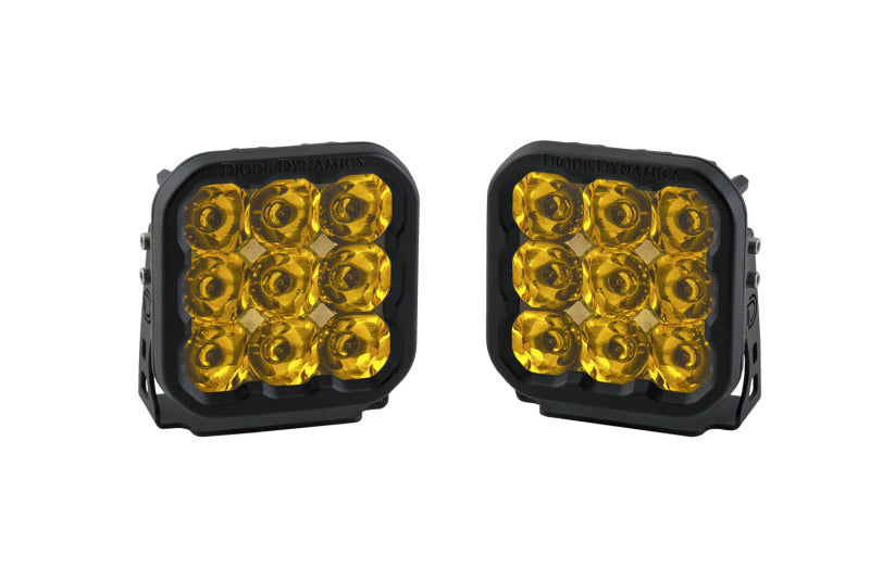 Diode Dynamics SS5 LED Pod Sport - Yellow Spot (Pair)