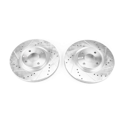 Power Stop 2018 Ford EcoSport Front Evolution Drilled & Slotted Rotors - Pair