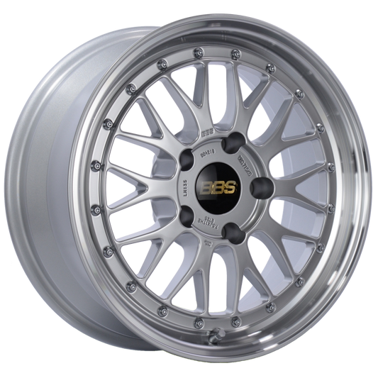 BBS LM 17x7.5 5x130 ET28 CB71.6 Diamond Silver Center Diamond Cut Lip Wheel