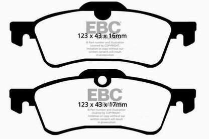 EBC 02-03 Mini Hardtop 1.6 Ultimax2 Rear Brake Pads