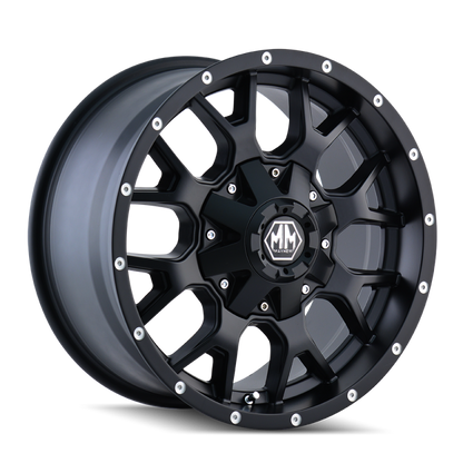 Mayhem 8015 Warrior 18x9 / 5x114.3 BP / -12mm Offset / 87mm Hub Matte Black Wheel