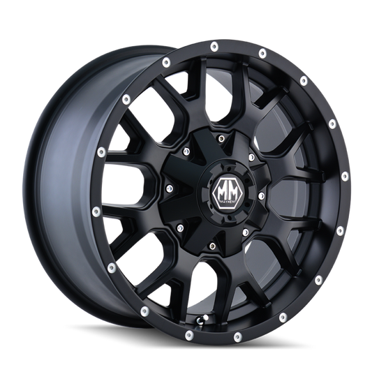 Mayhem 8015 Warrior 18x9 / 5x114.3 BP / -12mm Offset / 87mm Hub Matte Black Wheel