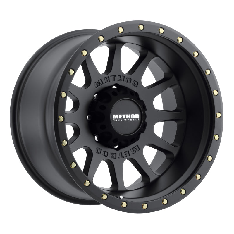 Method MR605 NV 20x12 -52mm Offset 8x6.5 121.3mm CB Matte Black Wheel