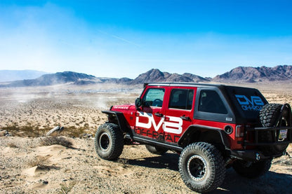 DV8 Offroad 07-18 Jeep Wrangler JK Front & Rear Flat Tube Fenders