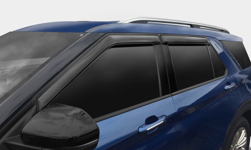 AVS 19-22 Hyundai Santa Fe Ventvisor Outside Mount Window Deflectors 4pc - Smoke