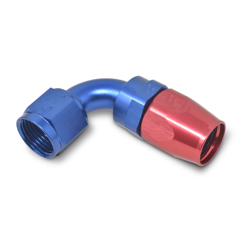 Russell Performance -8 AN Red/Blue 90 Degree Full Flow Hose End