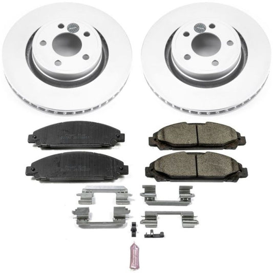 Power Stop 15-19 Ford Mustang Front Z17 Evolution Geomet Coated Brake Kit