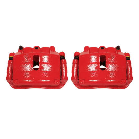 Power Stop 2009 Ford F-150 Front Red Calipers w/Brackets - Pair