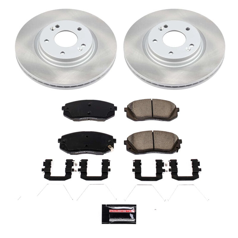 Power Stop 17-19 Kia Soul Front Semi-Coated Rotor Kit