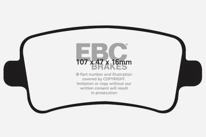 EBC 10+ Buick Allure (Canada) 3.0 Yellowstuff Rear Brake Pads