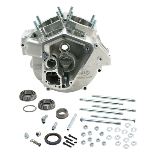 S&S Cycle 70-84 BT w/ 3-5/8in Bore Super Stock Alternator Style Crankcase - Natural