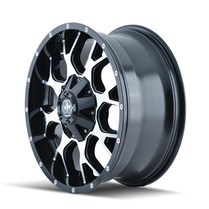 Mayhem 8015 Warrior 20x10 / 6x135 BP / -25mm Offset / 106mm Hub Black/Machined Face Wheel