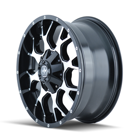 Mayhem 8015 Warrior 17x9 / 6x135 BP / 18mm Offset / 106mm Hub Black/Machined Face Wheel