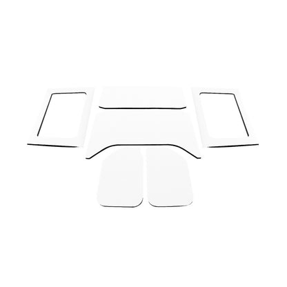 DEI 11-18 Jeep Wrangler JK 4-Door Boom Mat Complete Headliner Kit - 6 Piece - White