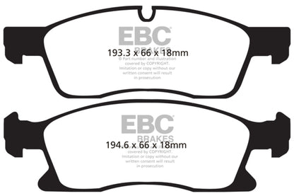 EBC 11+ Dodge Durango 3.6 Yellowstuff Front Brake Pads