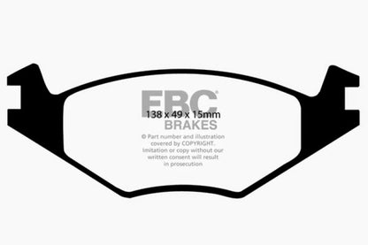 EBC 86-93 Volkswagen Cabriolet 1.8 Ultimax2 Front Brake Pads