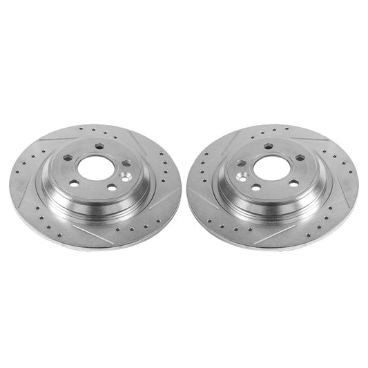 Power Stop 11-15 Volvo S60 Rear Evolution Drilled & Slotted Rotors - Pair